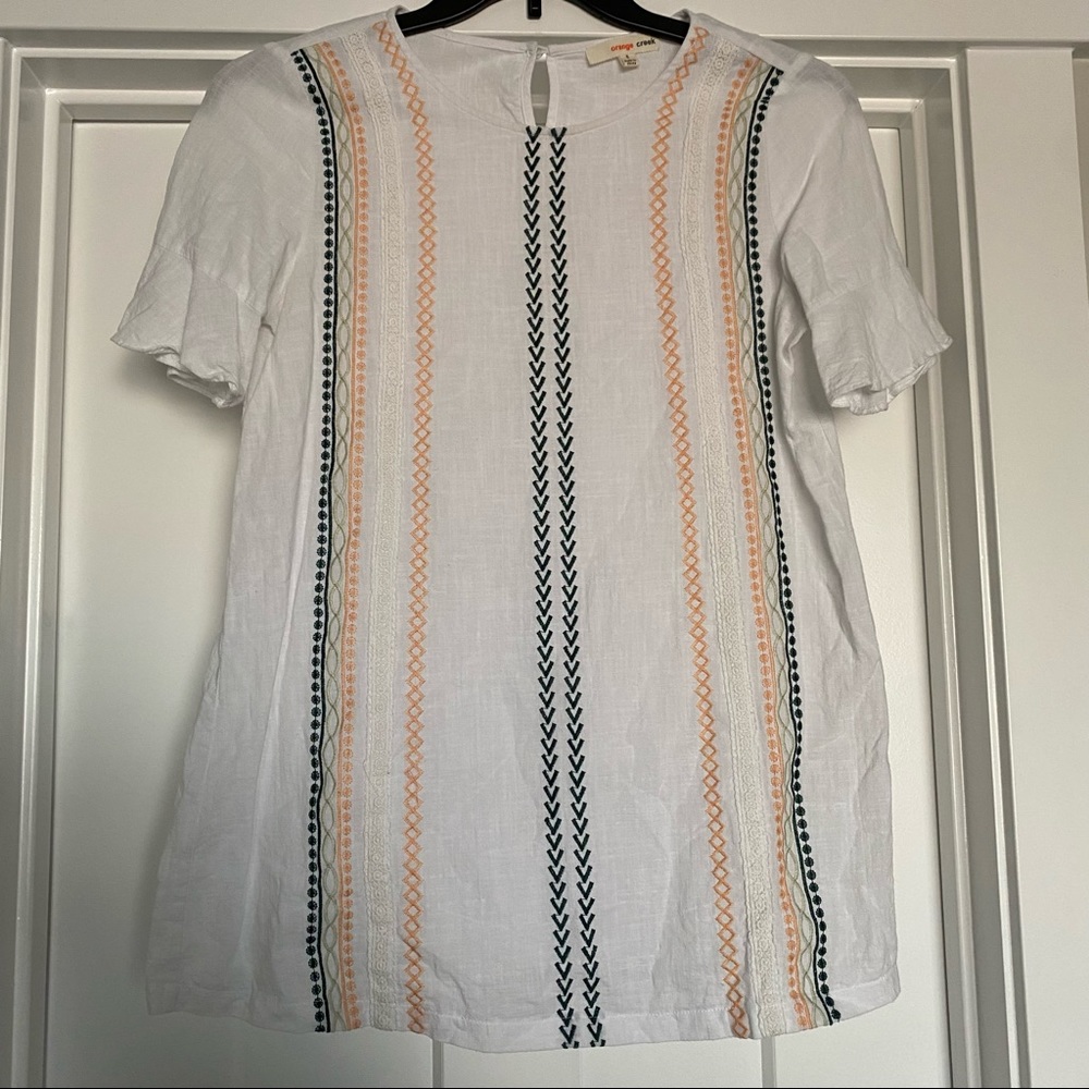 Shop Zoco White Stitched Blouse